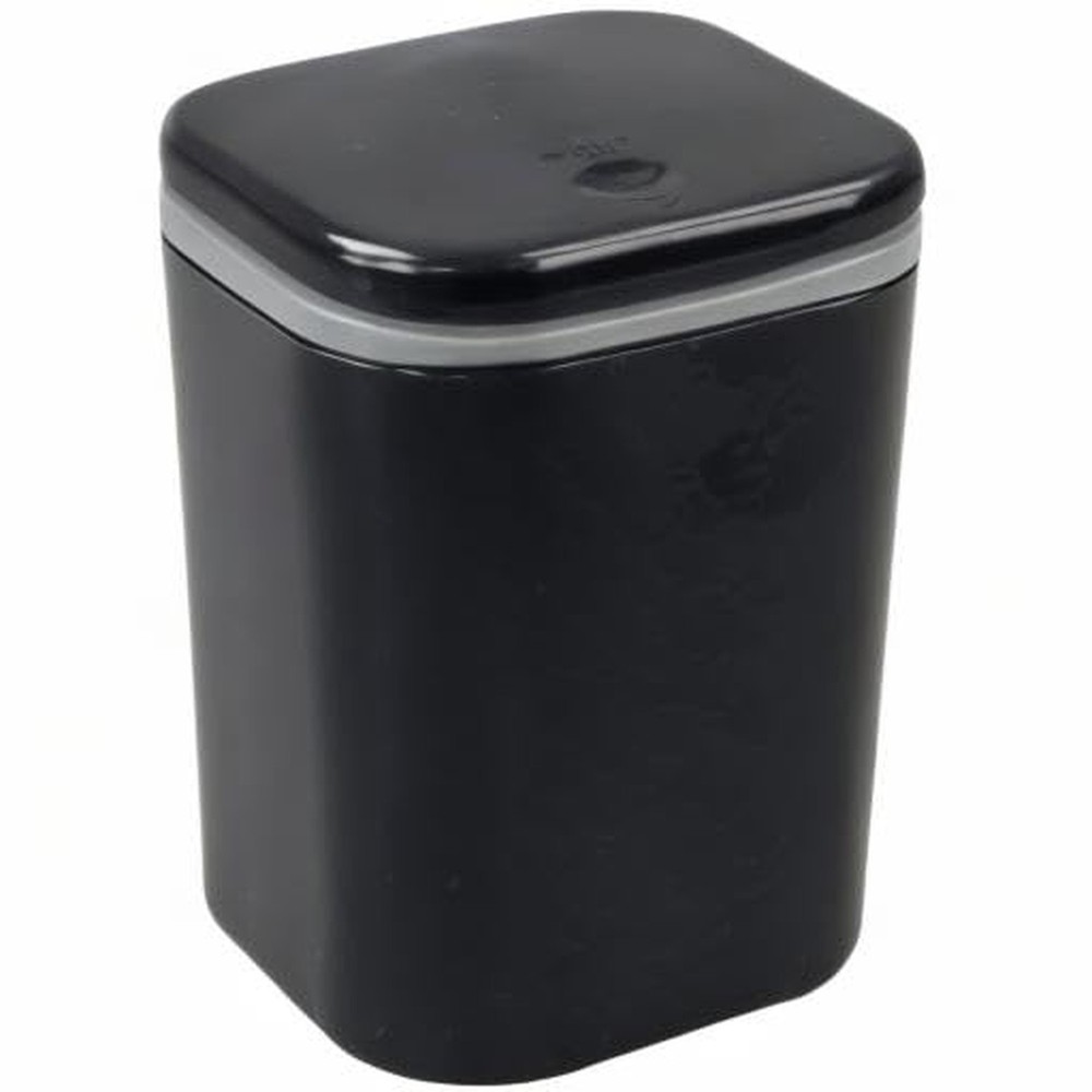 Zopnny Plastic 0.5 Gallon Tiny Trash Can, Desktop Mini Waste Bin, Black