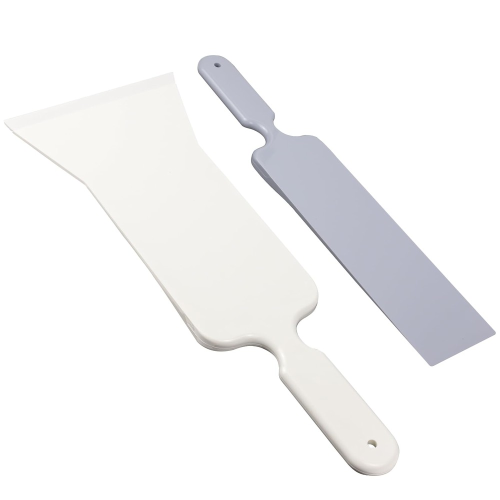 Hovom 2PCS Car Bulldozer Squeegee, Long Handle Tint Tools, 2pcs:gray+white