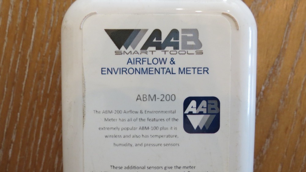 AAB SMART TOOLS ABM-200 AIRFLOW & ENVIRONMENTAL METER IN CASE