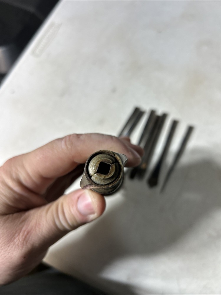 Vintage Wood Handle Screwdriver/Multi Tool With Bit Storage 7 Bits Marked