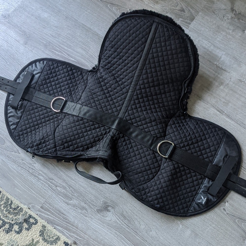 NEW! Engel Sheepskin Bareback Saddle, Black