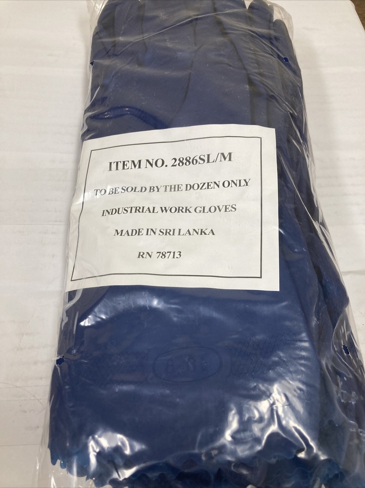 Industrial Work Gloves  One Dozen Lined RN78713 2886 Medium