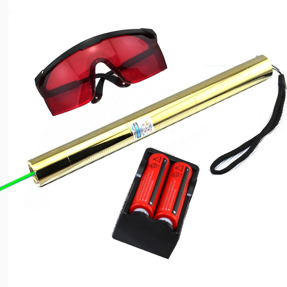 LMX5GH Adjustable Focus GR Laser Pointer Pen 520nm Visible Beam Light +Case