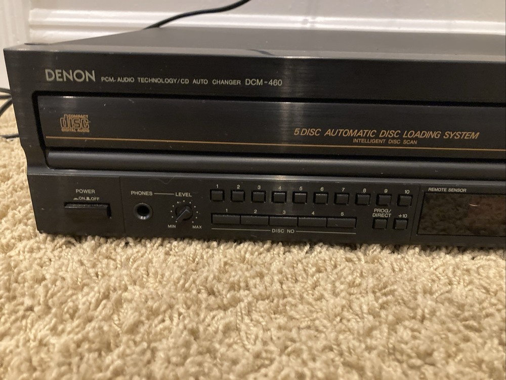 Denon DCM-460 5-CD Compact Disc Changer Alpha Processing Tested & Working!