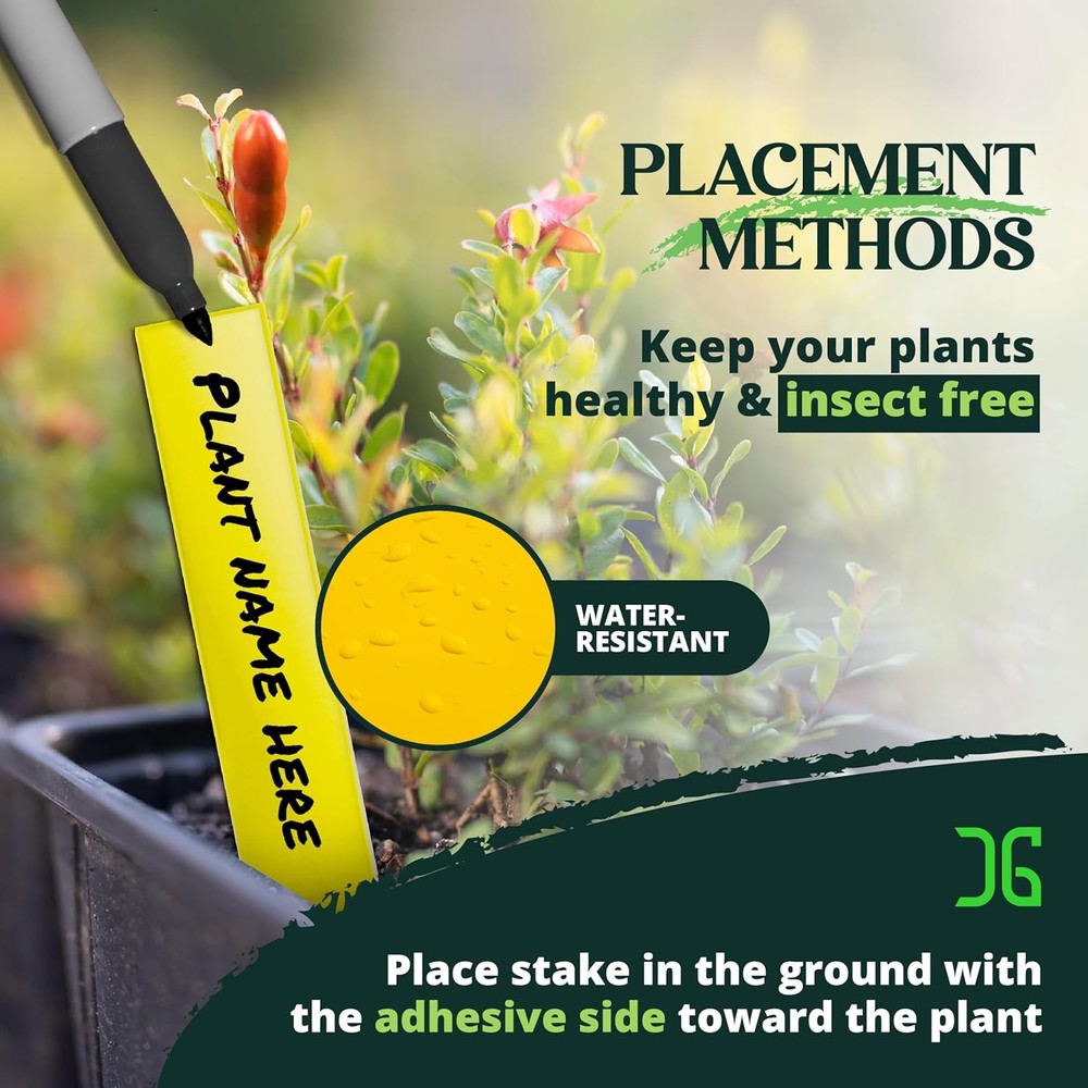 Catchmaster Dual Action Plant Labels Sticky Insect Trap