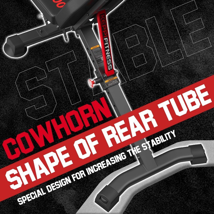 Keppi 900LB Weight Bench, Adjustable Foldable Workout Bench Press W