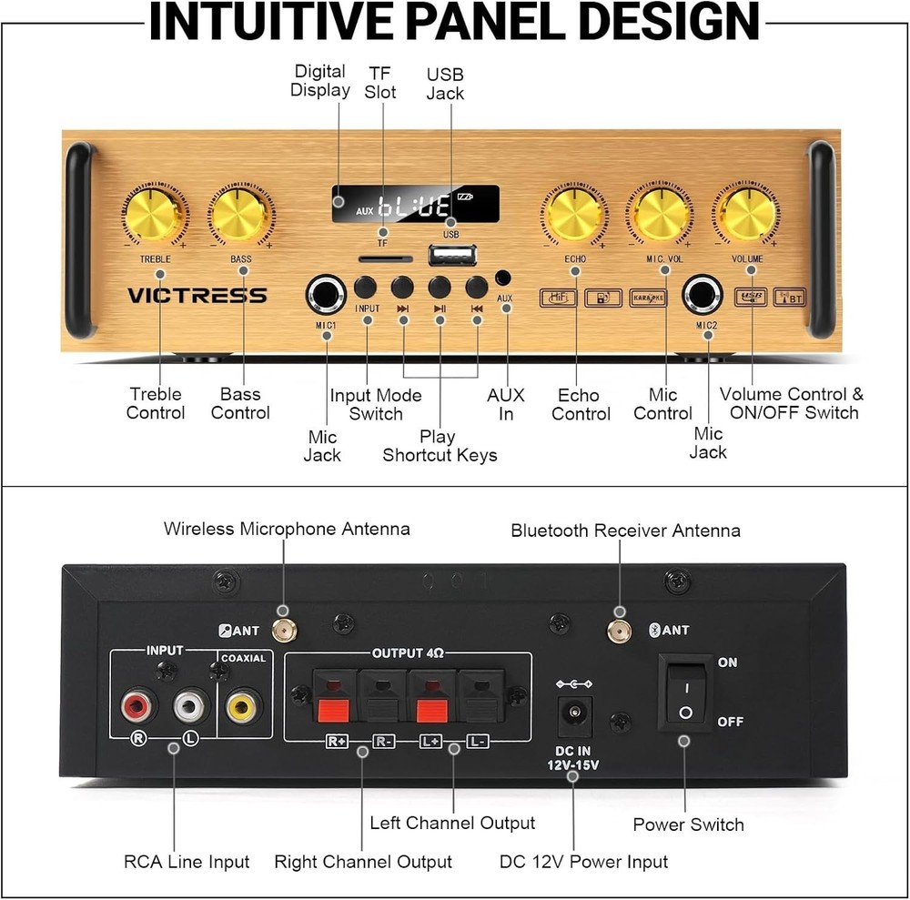 Computer Soundbar, USB Powered Wired PC Speakers with 3.5mm AUX, Basic & Clear S