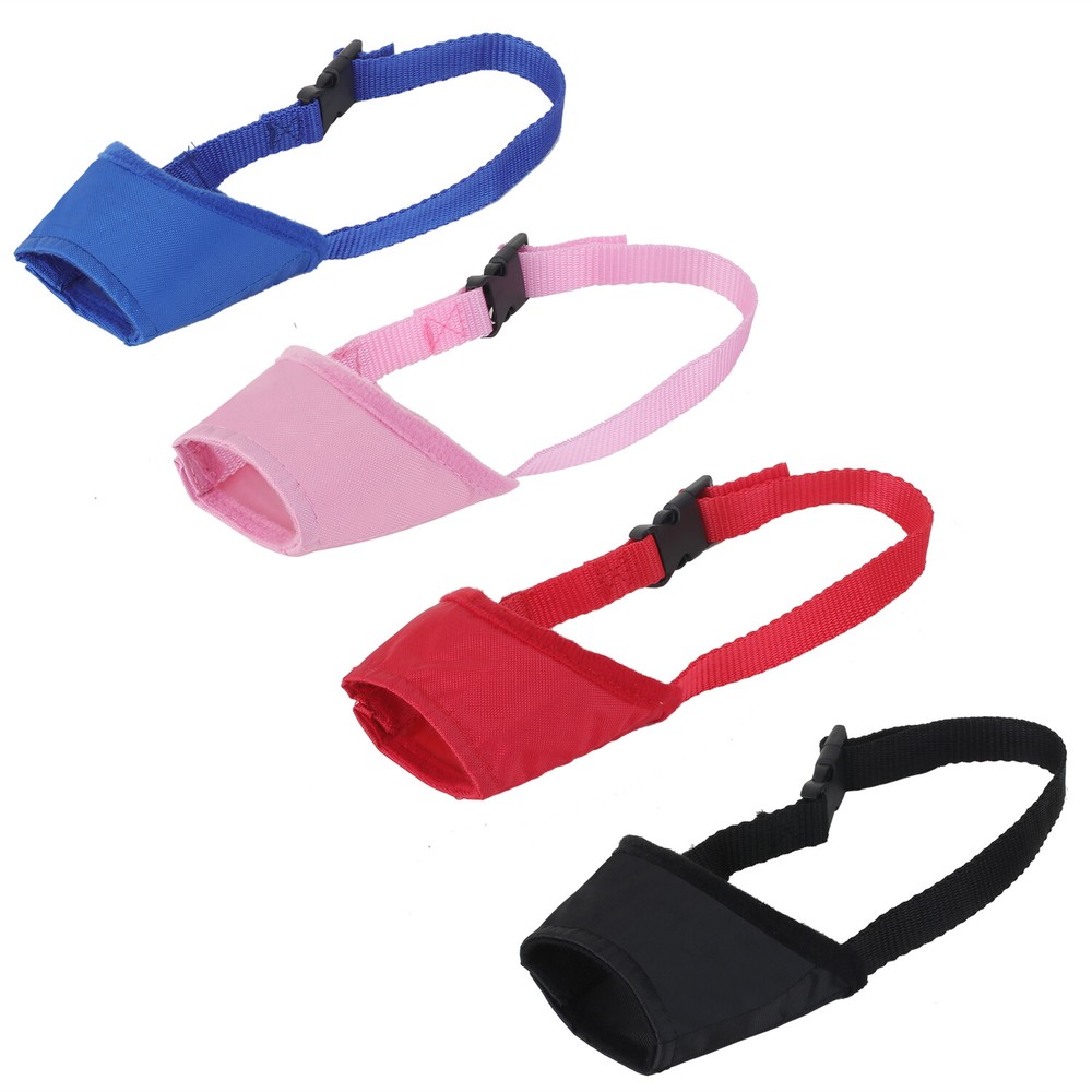 4 Pack Dog Muzzle Anti Stop Bite Barking Chewing Mesh Training Small Large Pet