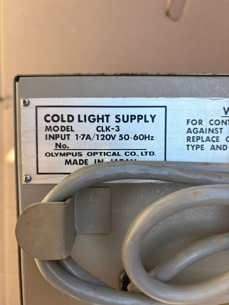 Olympus CLK-3 Cold Light Supply Untested