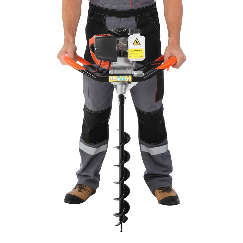 Post Hole Digger, 2.3hp Post Hole Digger With Auger Digging Bits， 2-stroke