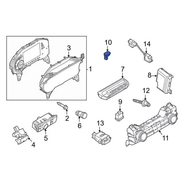 Genuine Ford Sun Load Temperature Sensor DG9Z-13A018-E