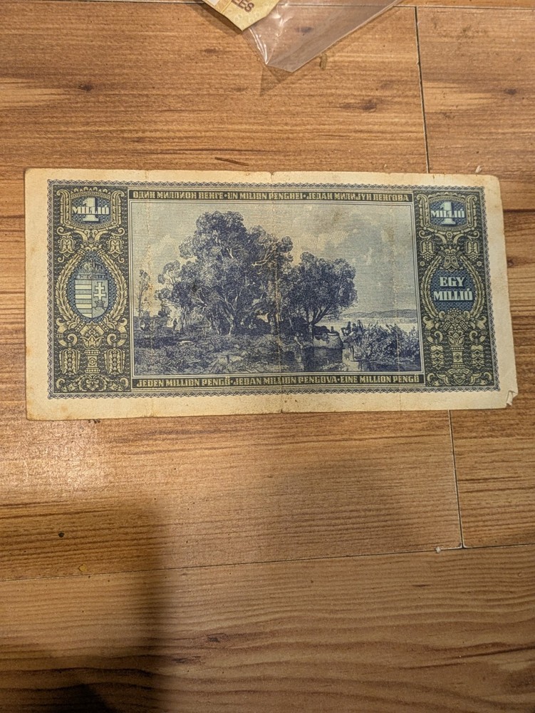 Hungary, 1000000, 1 Million Pengo, Bank note