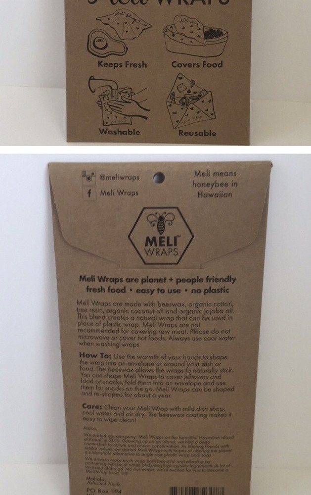 Meli Wraps Reusable Beeswax Food Wrap