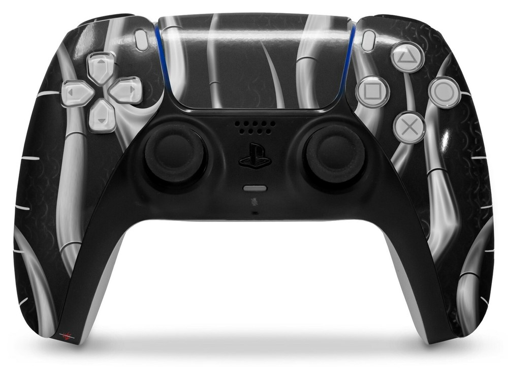 Skin Sony PS5 Controller Metal Flames Chrome