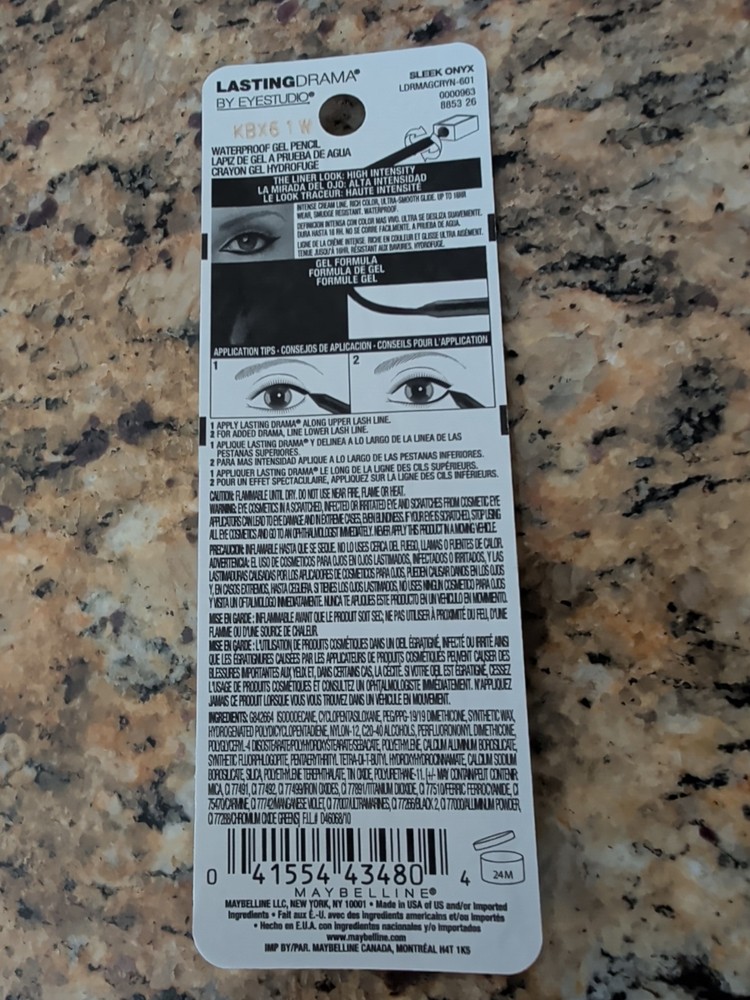 4 Pack - Maybelline Lasting Drama - Sleek Onyx