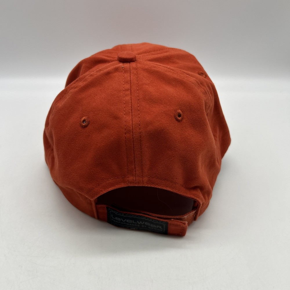 Stonewater Golf Club Hat Cap Adjustable Hook And Loop Strap Orange