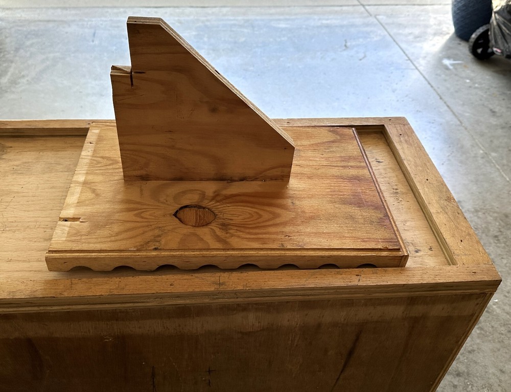 WORK BENCH SUITABLE FOR A SMALL LATHE OR A SEWING MACHINE WITH TOOL HOLDER