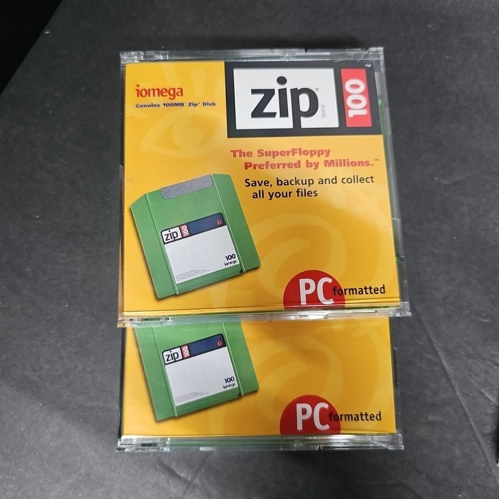Iomega ZIP 100 disks formatted Colors