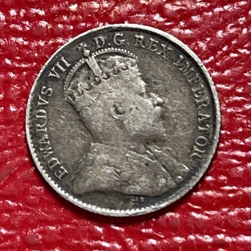 1907 Canada 5 Cent Silver World Coin. ENN Coins