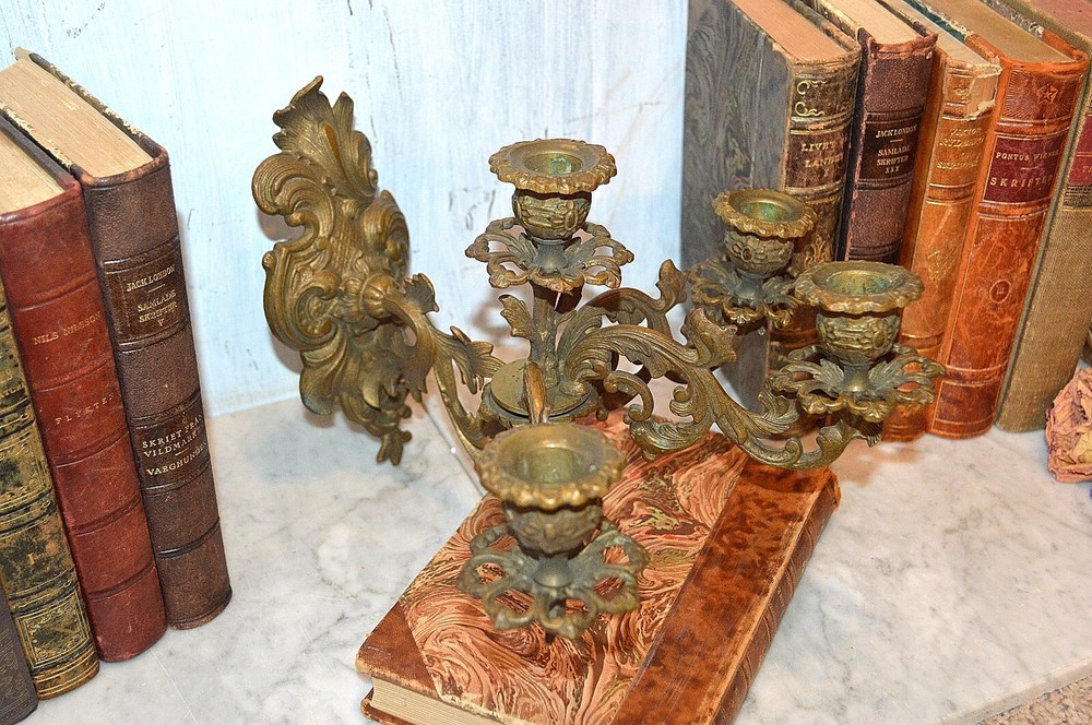 Antique French Bronze Wall Sconce Rococo Bronze