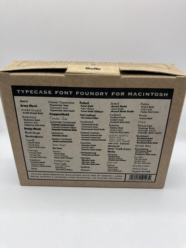 Typecase Font Foundry for Macintosh 130 Truetype & Postscript fonts install