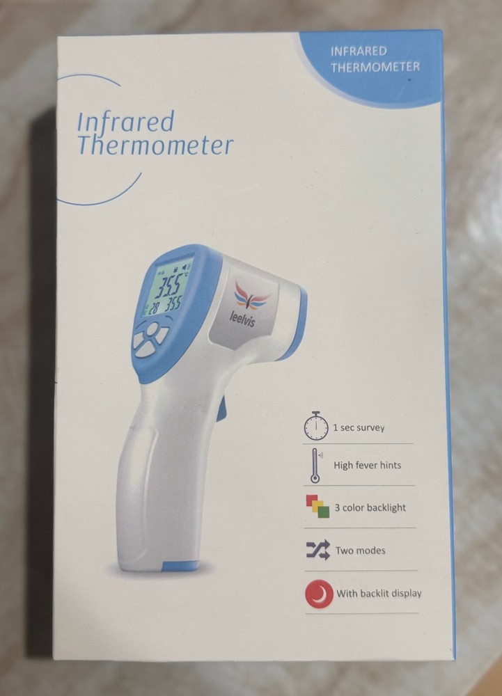 Contactless Digital Forehead Thermometer, Fast Reading, Backlit Display 2 Pack
