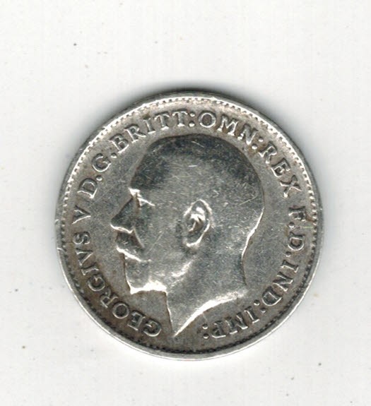 1911 British Three Pence Sterling Silver