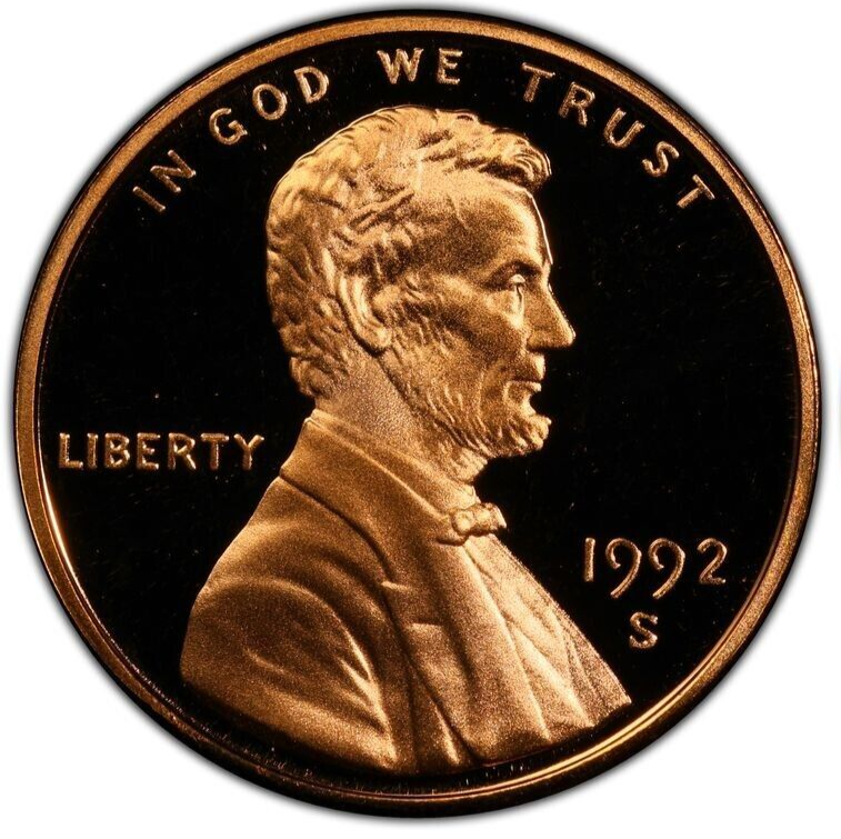 1992 S Proof Lincoln Cent