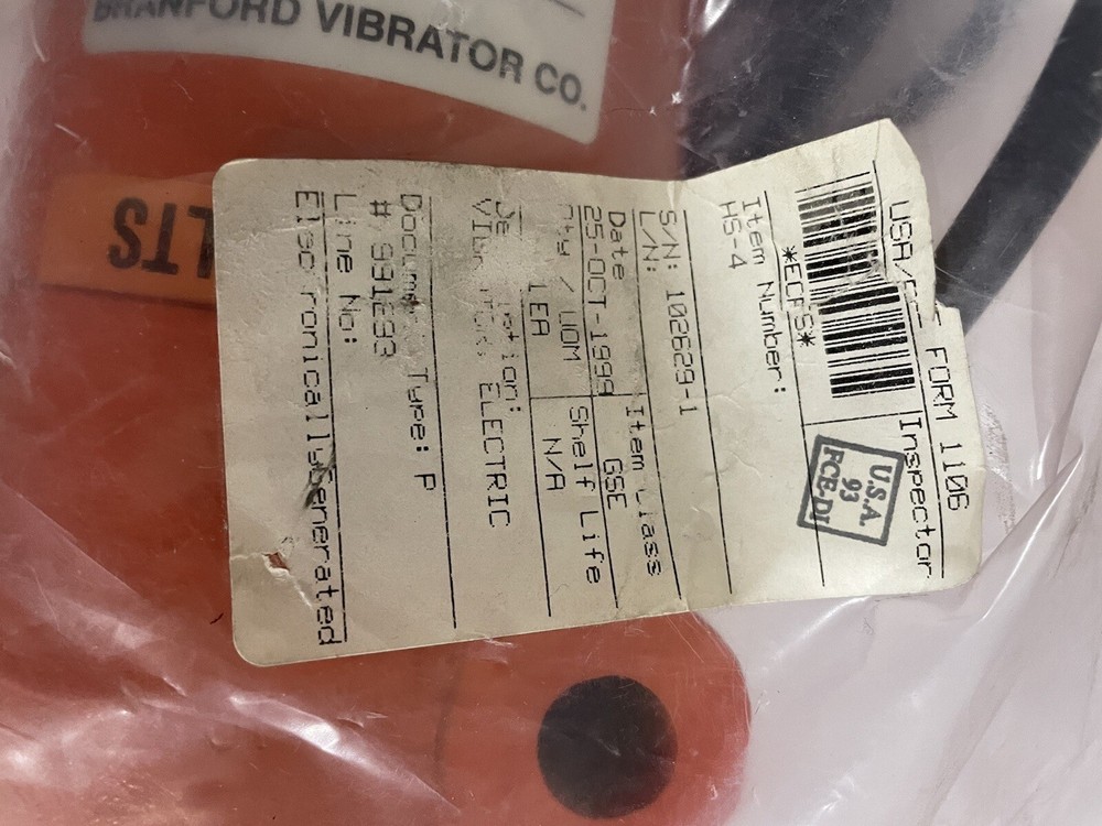 Branford HS-4 Vibrator Motor , New