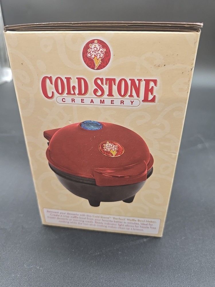Cold Stone Creamery Waffle Bowl Maker Non-Stick Compact Versatile Quick & Easy