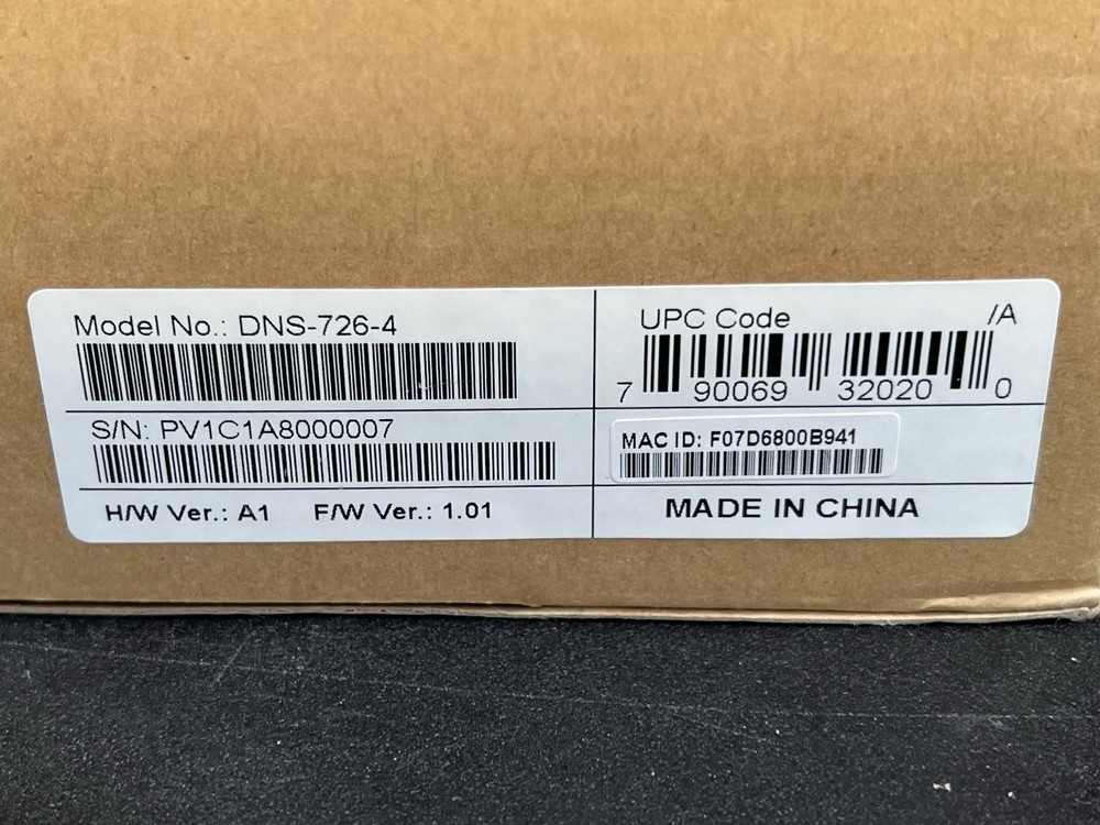D-LINK DNS 726-4 NETWORK VIDEO RECORDER FOR D-LINK (NEW OPEN BOX)