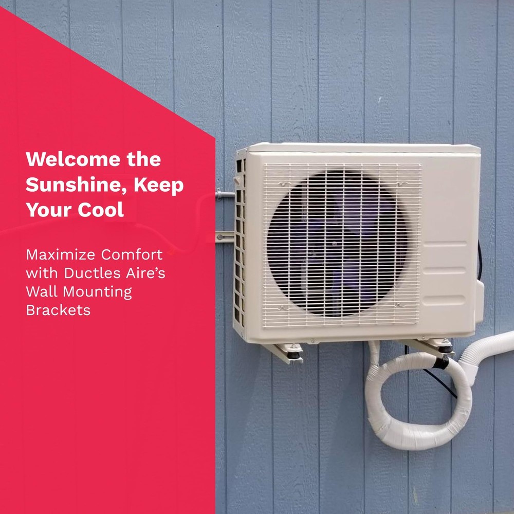 Outdoor Wall Bracket - Mini Split Mounting Bracket - Ductless Air Conditioner...