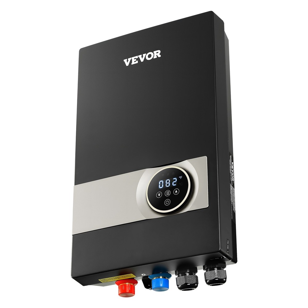 VEVOR 27kW Tankless Electric Water Heater Instant Hot with LCD Touch Child Lock
