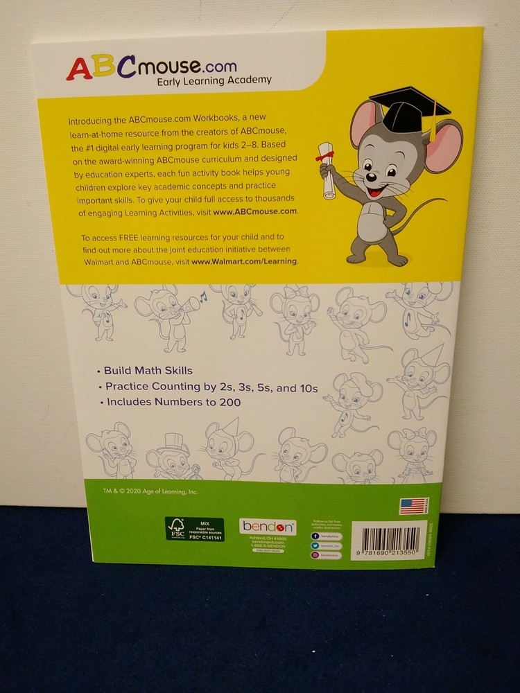 ABC Mouse Workbooks Set of 2 Books: Math &Phonics Paperback