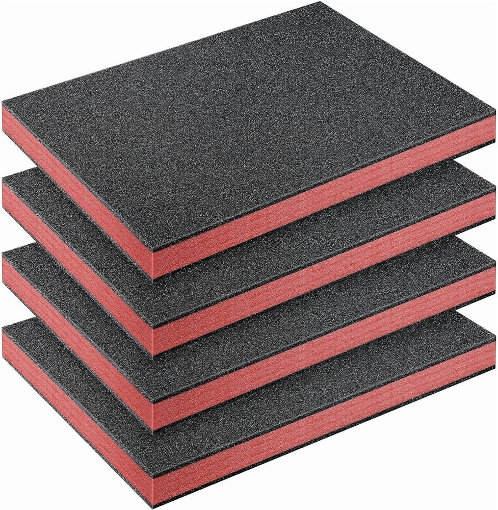 Outus 4 Pcs Cuttable Polyurethane Foam Pads Craft Foam Insert for Cases Packing