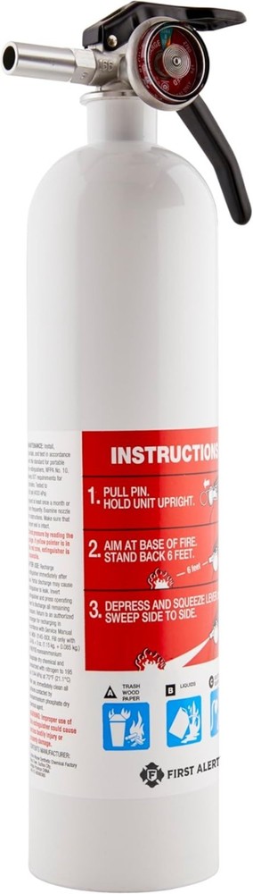 Compact 1-A:10-B:C Fire Extinguisher with Complete Mounting Solution Included
