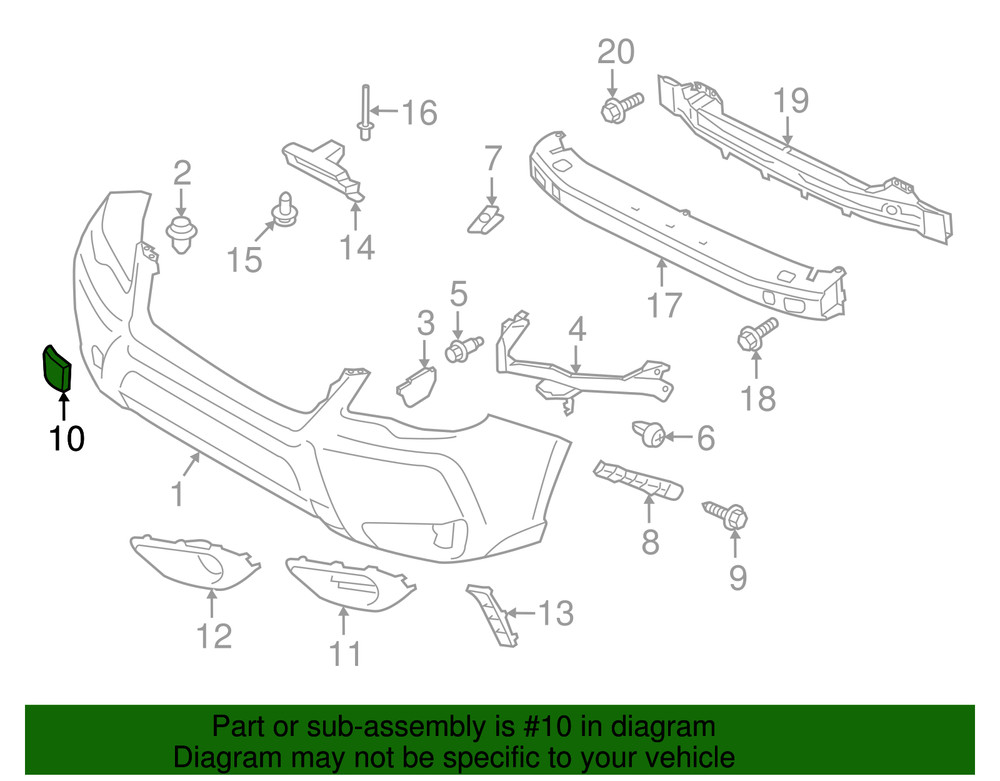 Genuine Subaru Tow Eye Cap 57731SG070