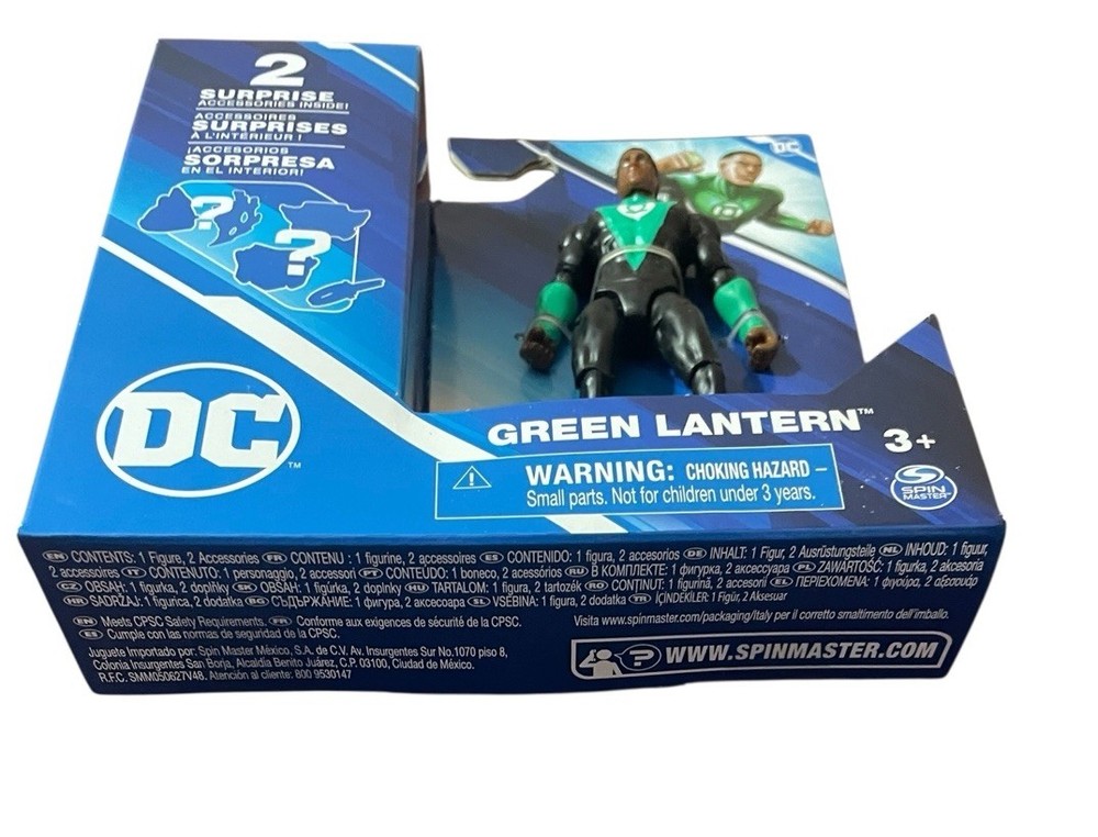 DC Spin Master Green Lantern 4" Figure With 2 Surprise Accessories