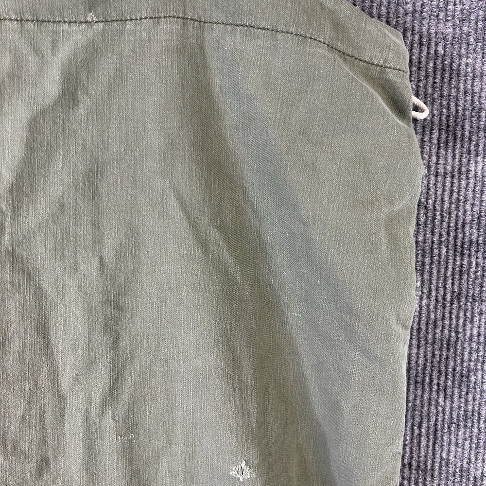 Vintage Military Laundry Bag Long 2 Green Drawstring