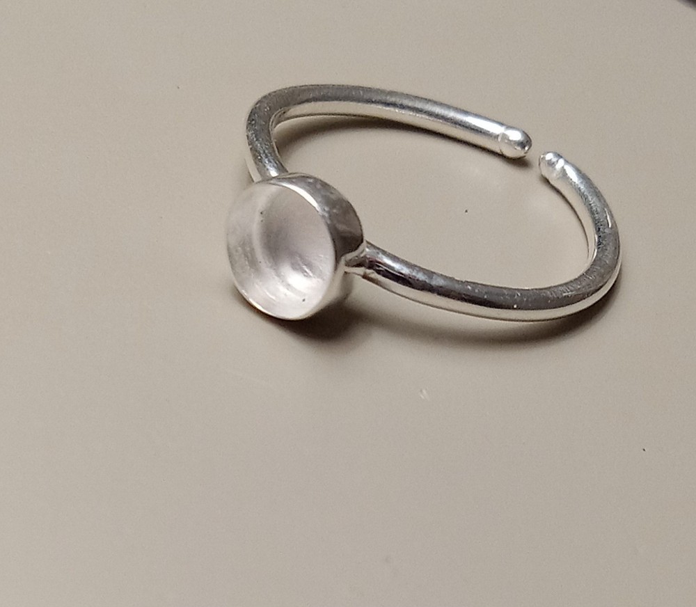 925 Sterling Silver Adjustable Bezel Cabochon Ring Blank Setting/Mounting
