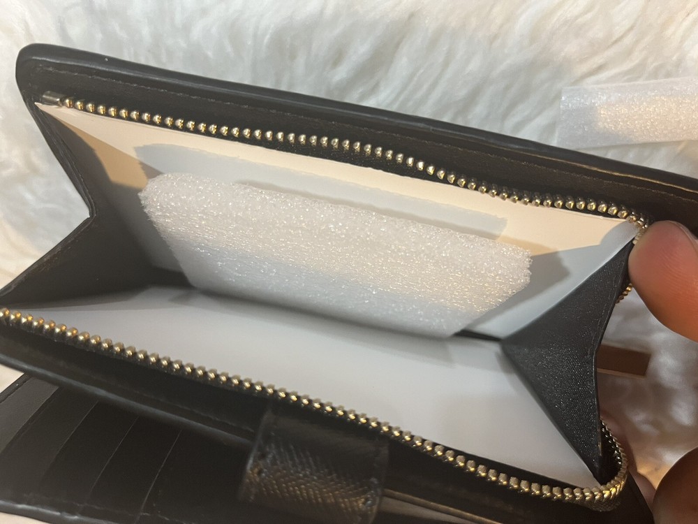 NWT Kate Spade Staci Saffiano Leather Medium Wallet Navy