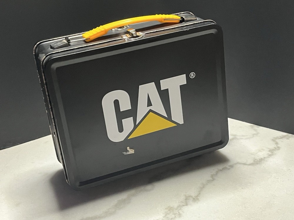 cat caterpillar lunch box vintage