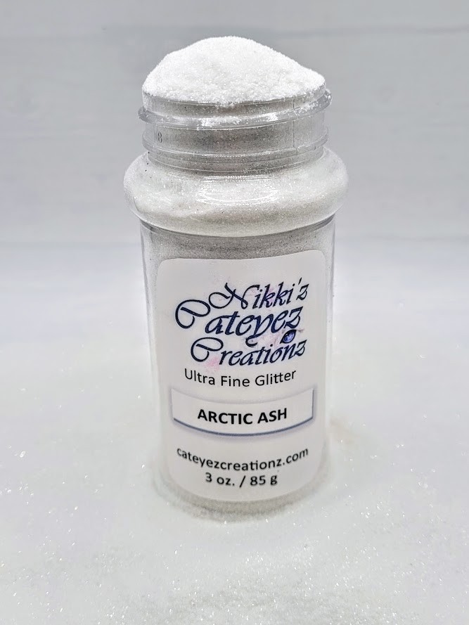 Ultra Fine White Glitter - Arctic Ash 3 oz.