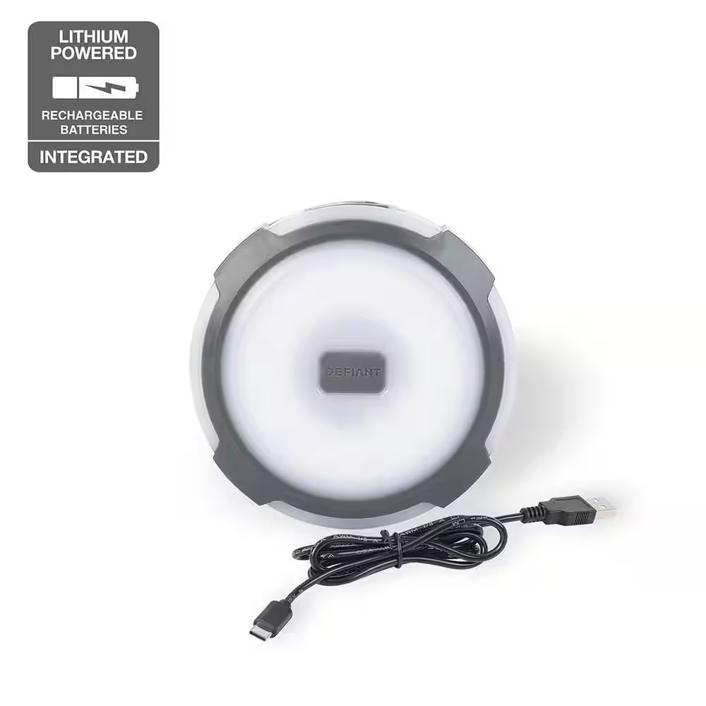 250-Lumens 2-In 1 Multi-Functional Rechargeable Utility Light with String Light