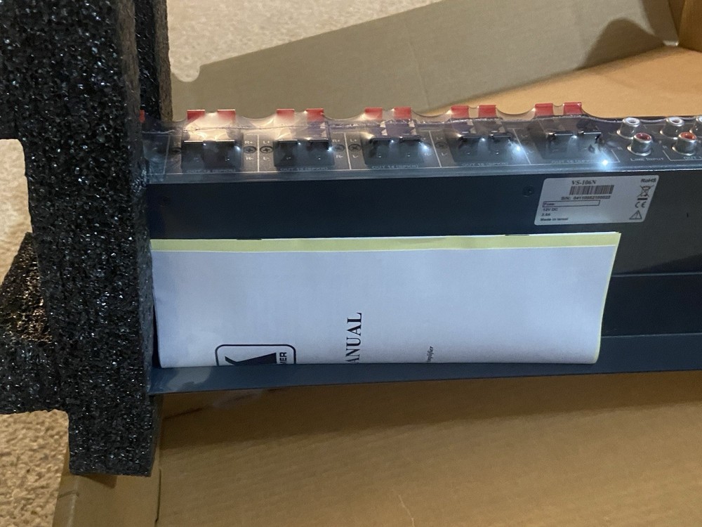 Kramer Electronics Rack Mountable Audio Switch Amplifier Model VS-106N/US, New