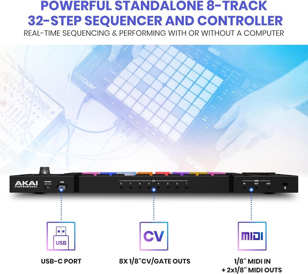 Akai Professional APC64 Ableton Live Controller – 64 RGB Pads, CV/Gate, Sequence