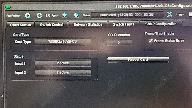Evertz 7880R2x1-ASI-CS Compressed TS Automatic Smart Switch +3RU