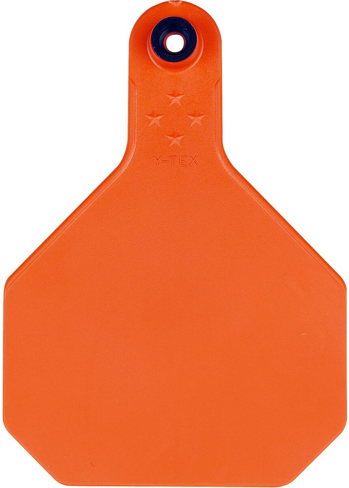 Y-Tex 4 Star Large Blank Cattle Tags 25 Count Orange
