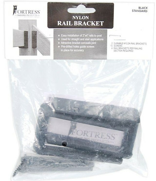 Fortress Rail Bracket Deckorators Deck Railing Brackets (2 Pack) 2x4 Rail