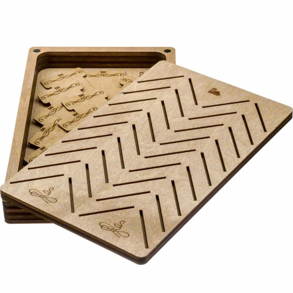 Plywood Needlework Box + 38 spools Needlework Organizer Thread/Floss organizer
